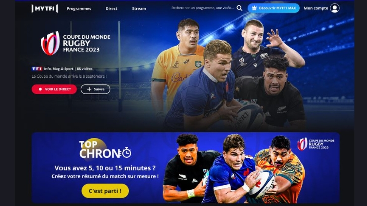 Coupe du Monde de Rugby : MYTF1 inaugure Top Chrono pour visionner les meilleurs moments d’un match