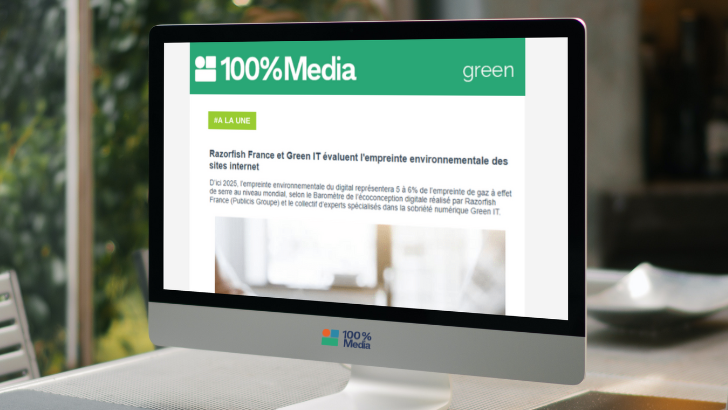 100%Media lance « green », la première newsletter des décideurs médias dédiée à la transition durable