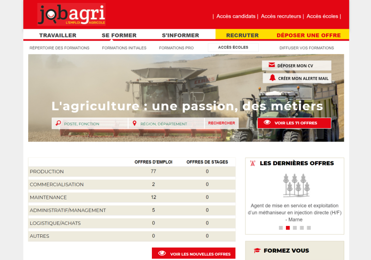 La France Agricole propose une version digitale de son service d’annonces emploi