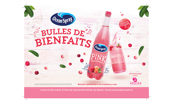 Ocean Spray en campagne d’affichage pour sa boisson pétillante au cranberry avec Big Success en charge de la création et des médias